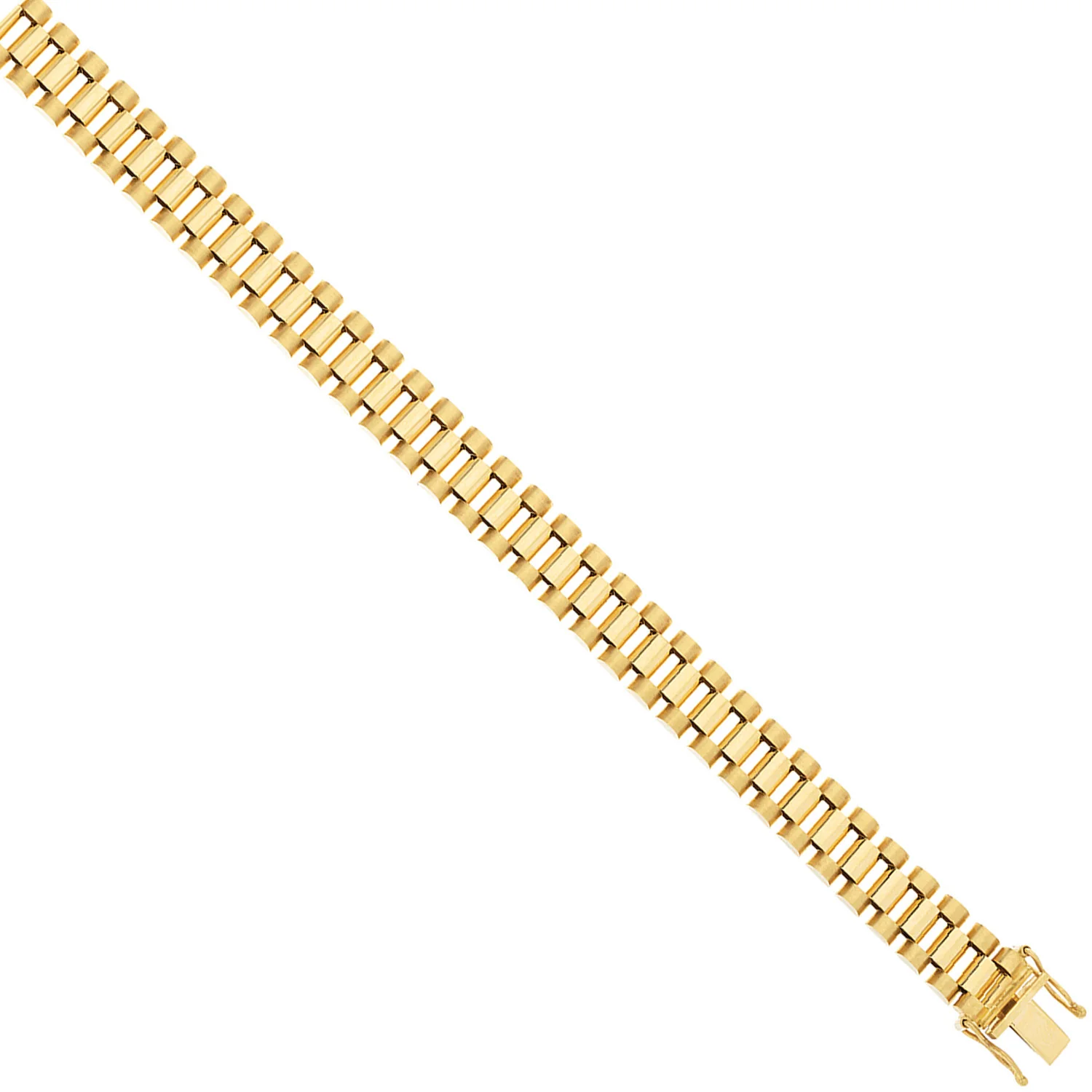 Yellow Gold 10mm Fancy Link Ladies/Gents Bracelet - 9ct Gold - Image 2