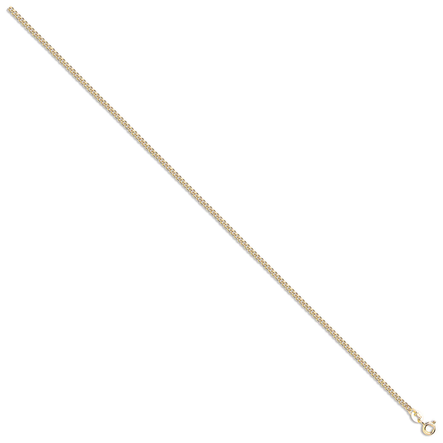 Yellow Gold 2.2mm Classic Hollow Curb Chain - 9ct Gold - Image 2