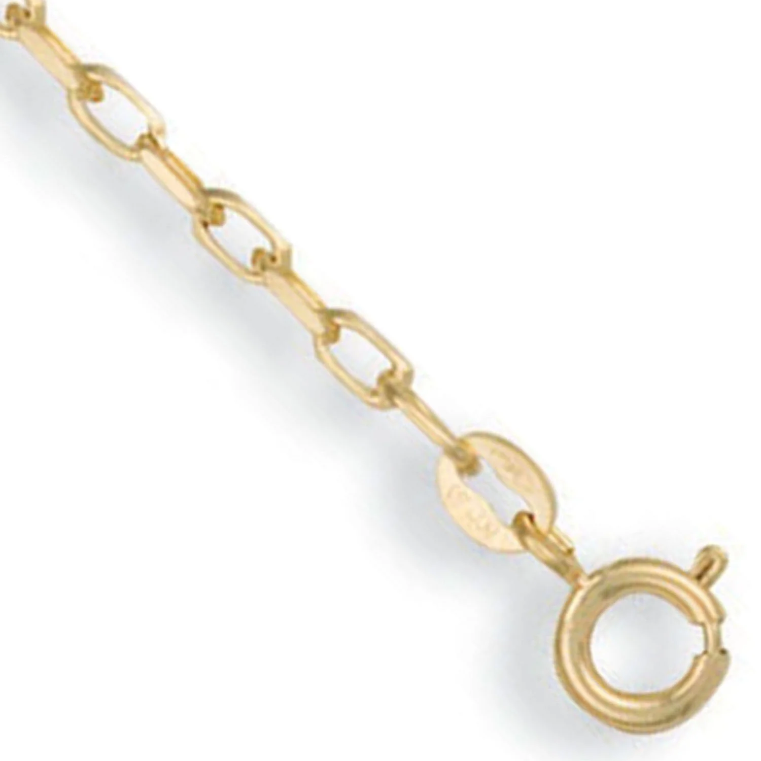 Yellow Gold 2.2mm Diamond Cut Oval Belcher Chain - 9ct Gold - Image 2