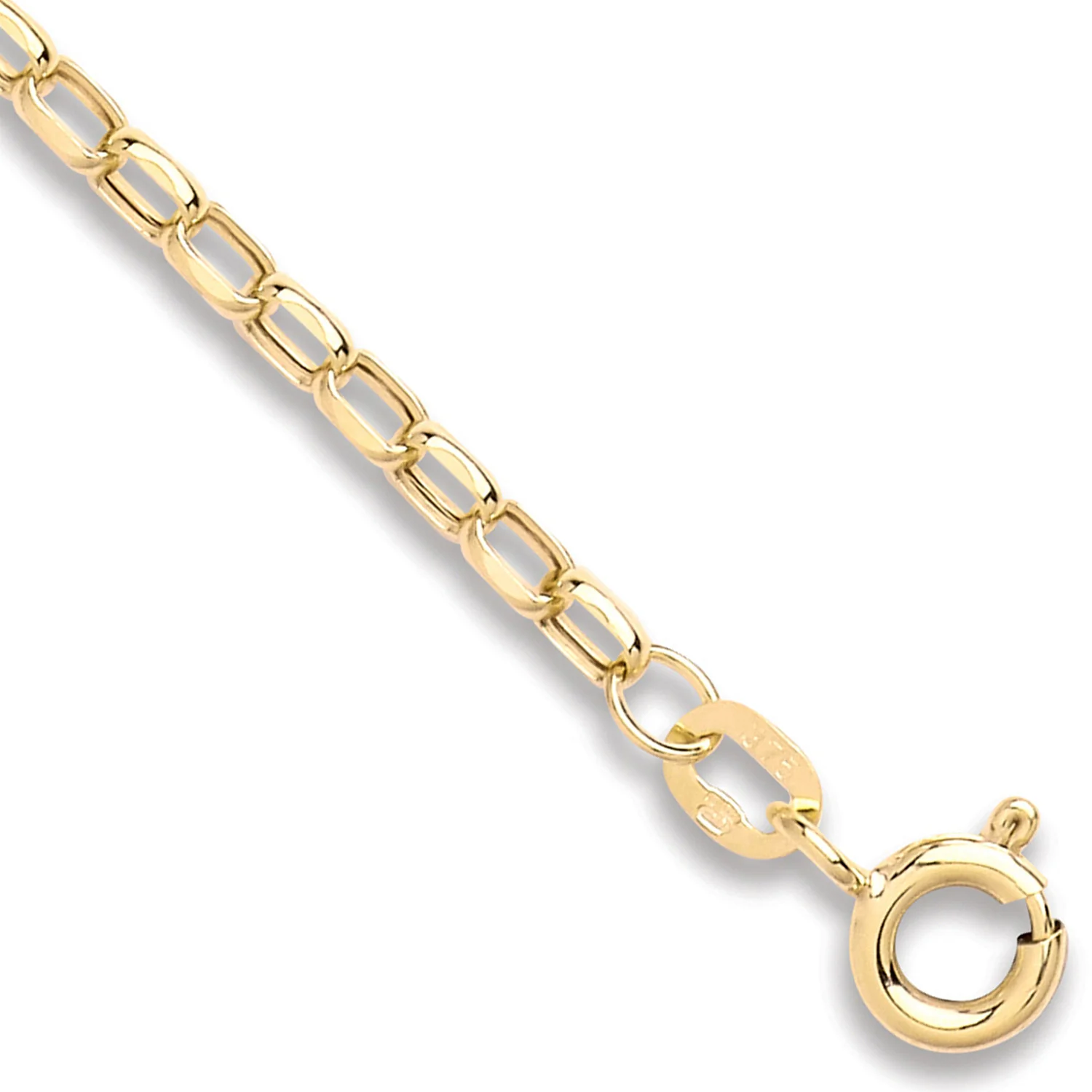 Yellow Gold 2.5mm Hollow Diamond Cut Belcher - 9ct Gold - Image 2