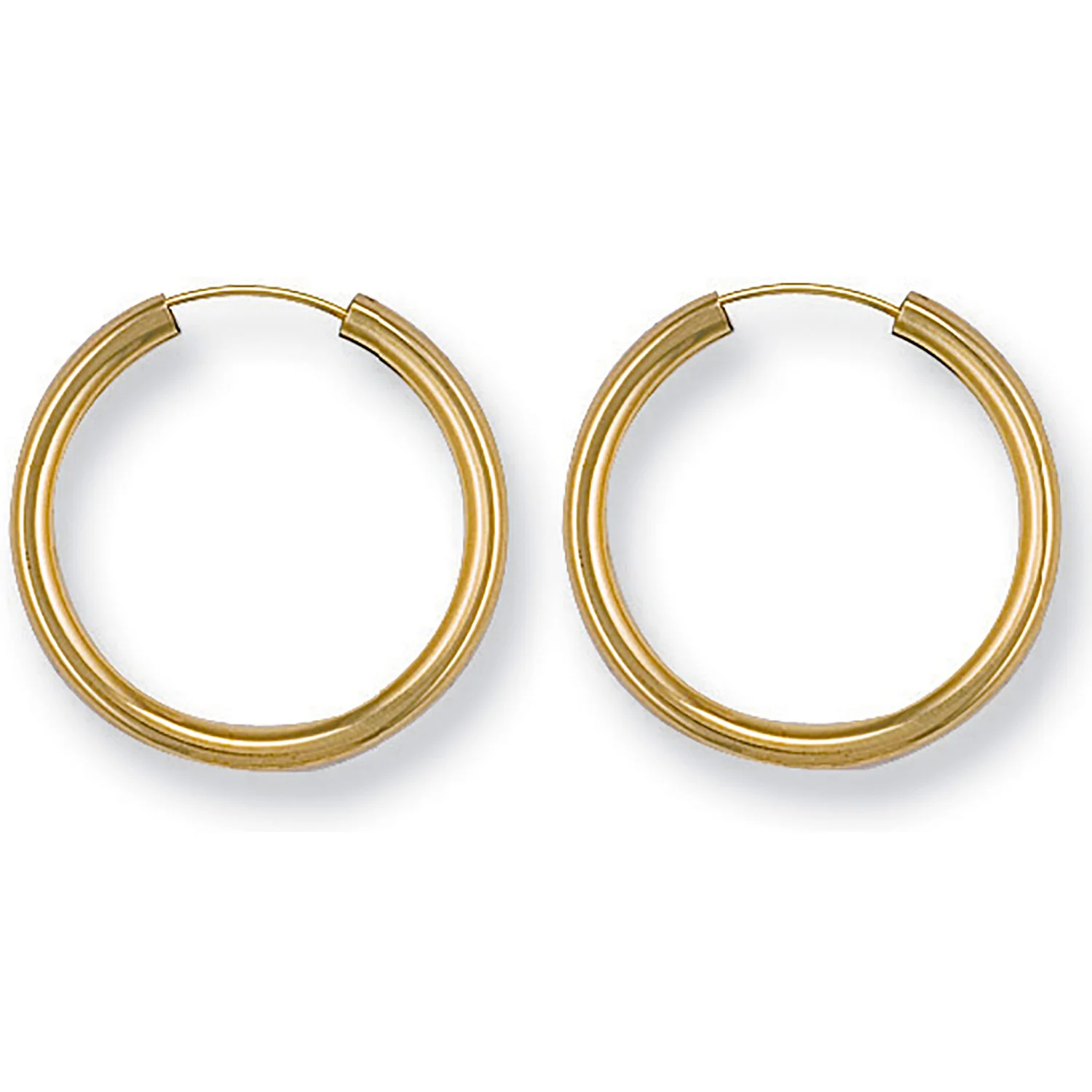 Yellow Gold 20mm Sleepers - 9ct Gold - Image 2