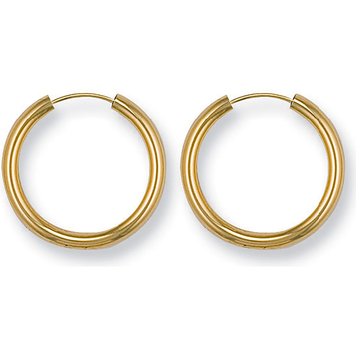 Yellow Gold 23mm Sleepers - 9ct Gold - Image 2