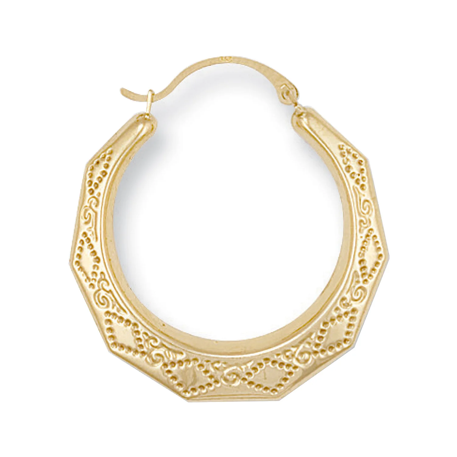 Yellow Gold 28mm D/C Creoles - 9ct Gold - Image 2