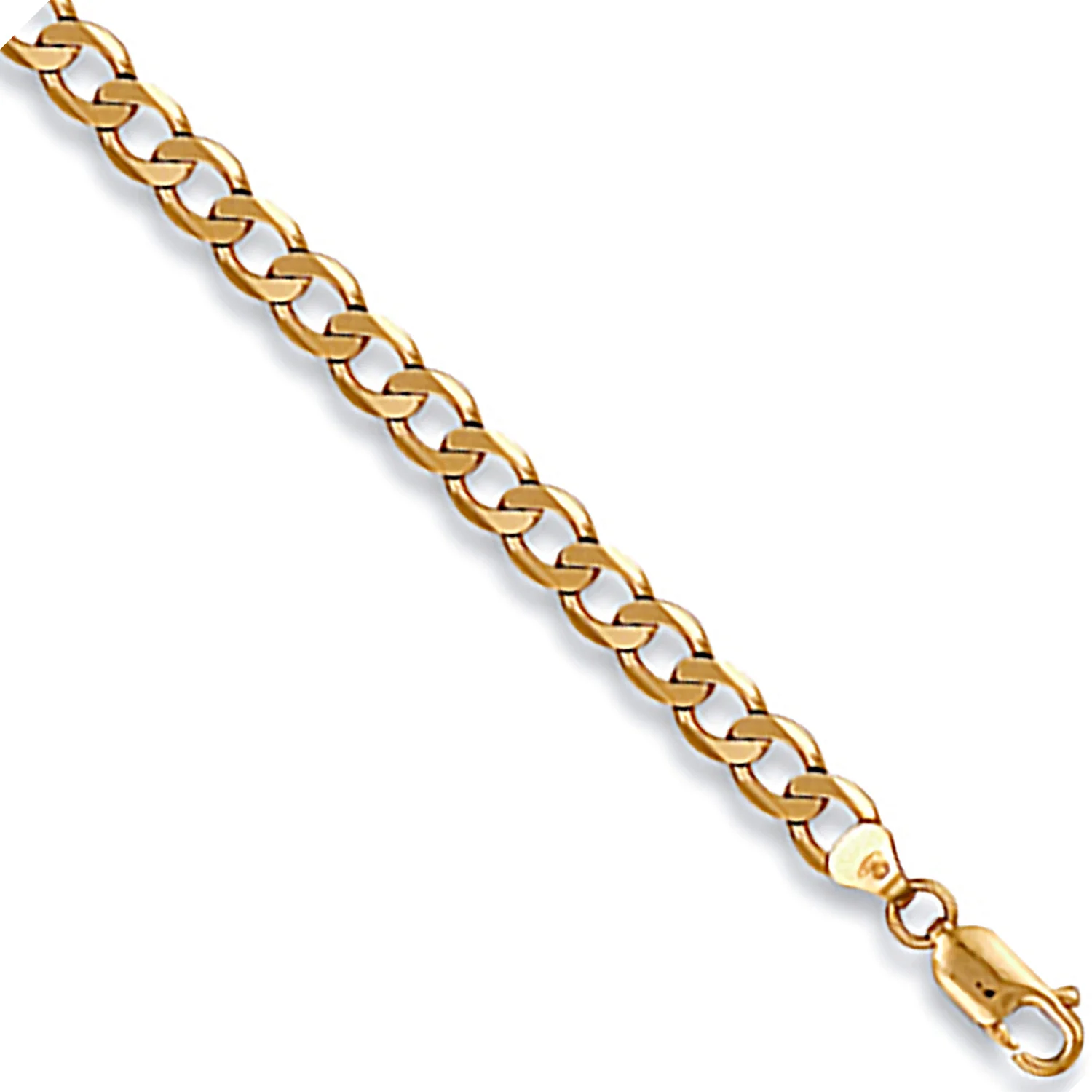 Yellow Gold 5.6mm Economy Curb Chain - 9ct Gold - Image 2