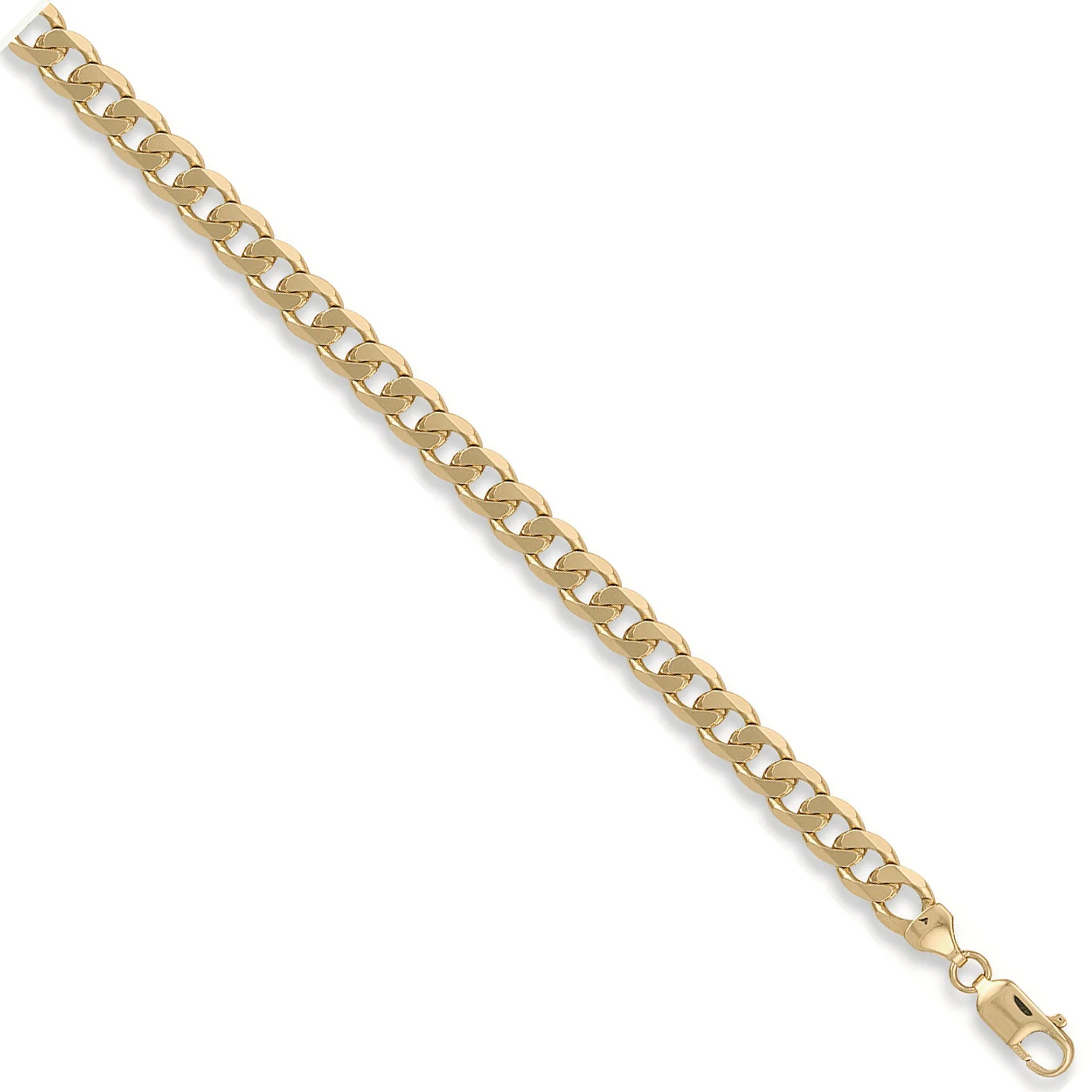 Yellow Gold 8mm Curb Chain - 9ct Gold - Image 2