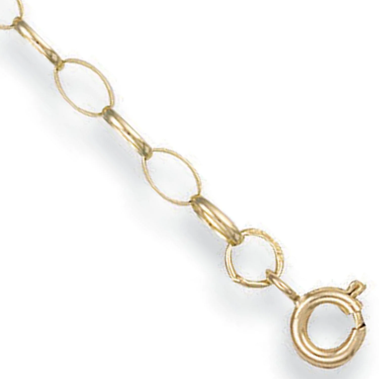 Yellow Gold B 1/2 3.4mm Oval Belcher Chain - 9ct Gold - Image 2