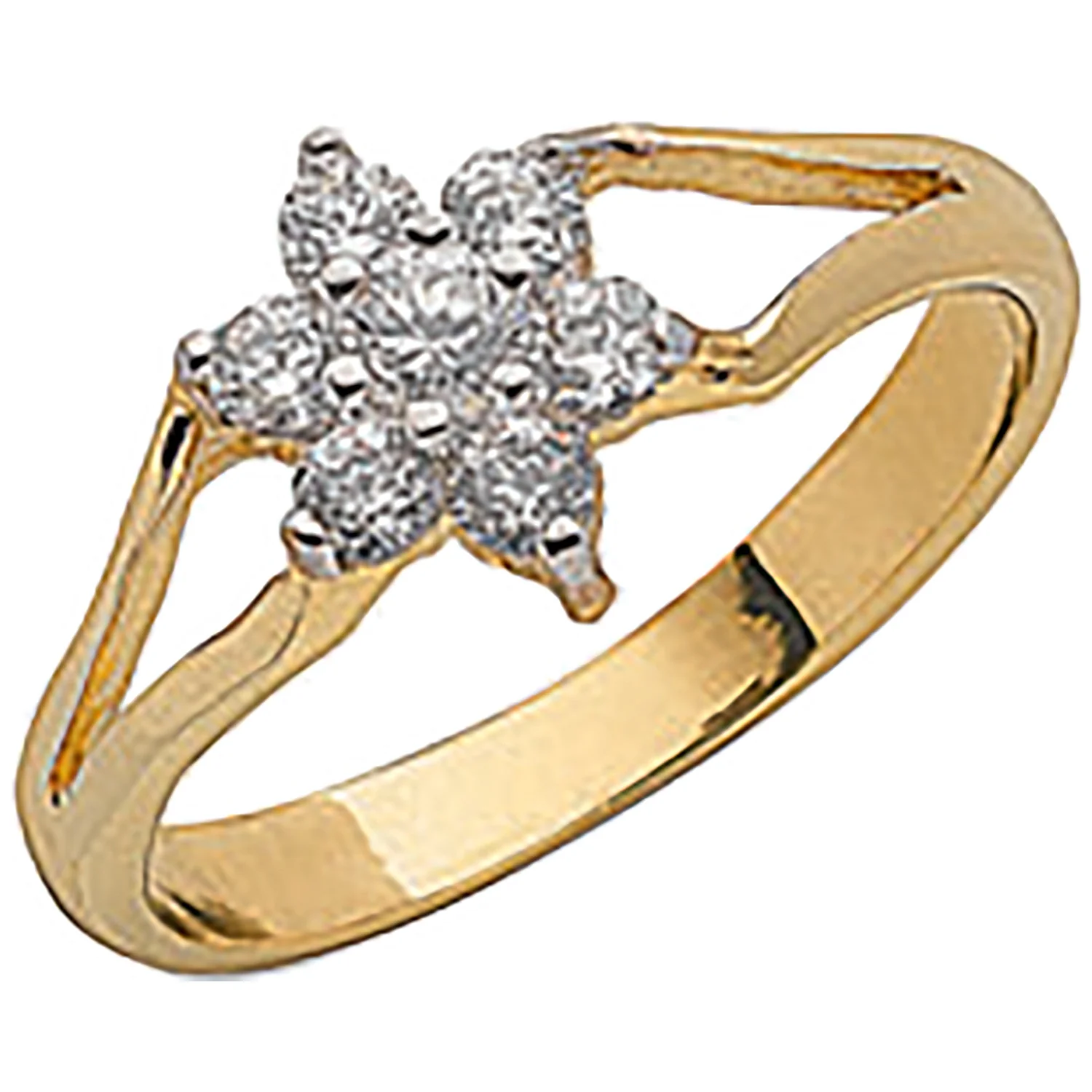 Yellow Gold Cubic Zirconia Baby Ring - 9ct Gold - Image 2