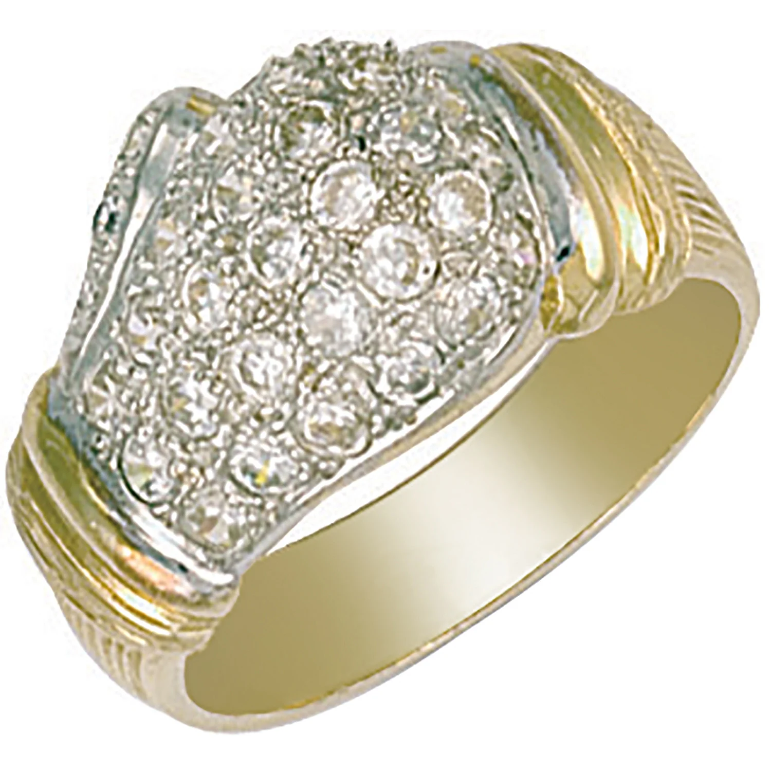 Yellow Gold Cubic Zirconia Boxing Glove Ring - 9ct Gold - Image 2