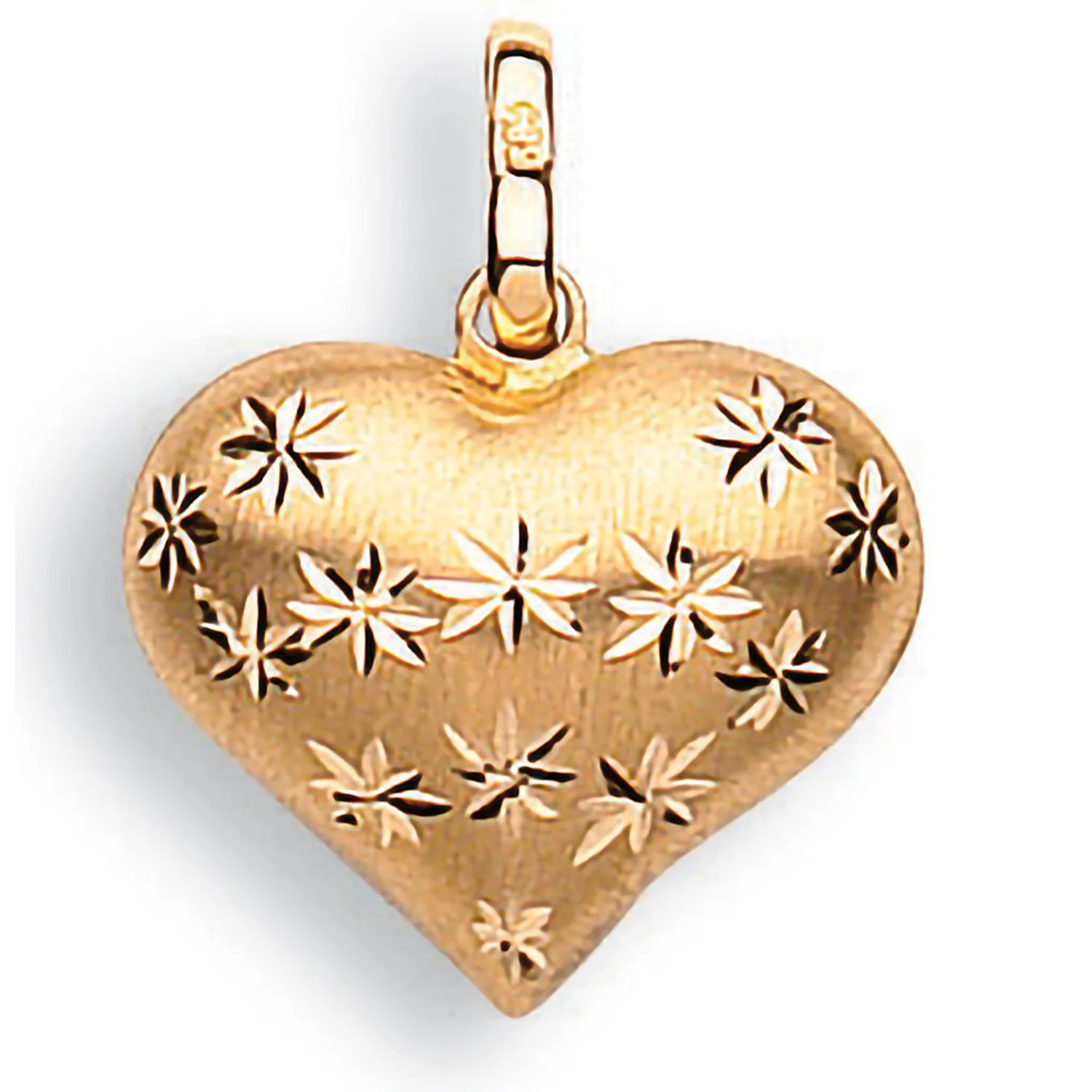 Yellow Gold D/C Heart Pendant - 9ct Gold - Image 2