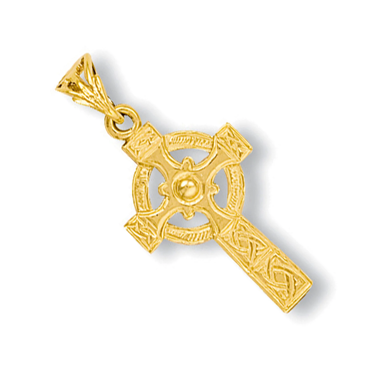 Yellow Gold Engraved Casted Cross - 9ct Gold - Image 2