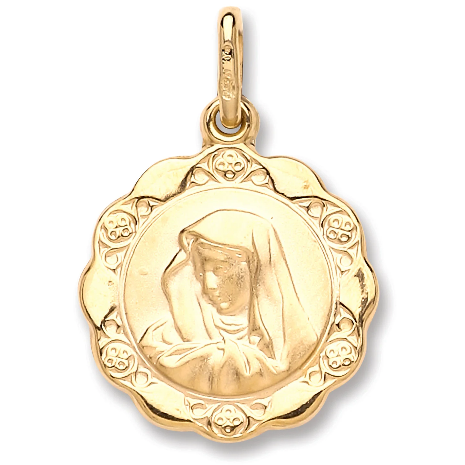 Yellow Gold Hollow Madonna Pendant - 9ct Gold - Image 2
