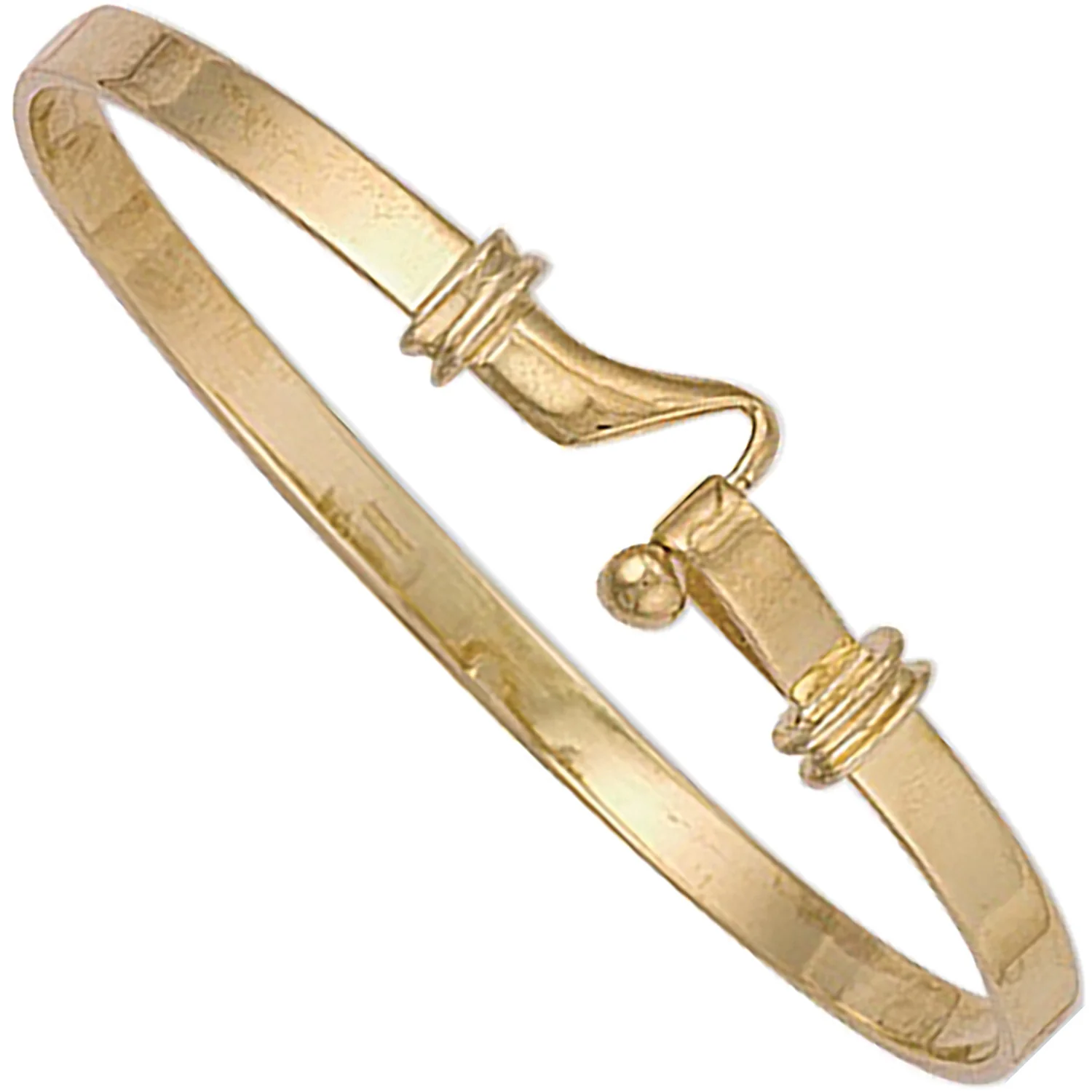 Yellow Gold Hook Bangle - 9ct Gold - Image 2