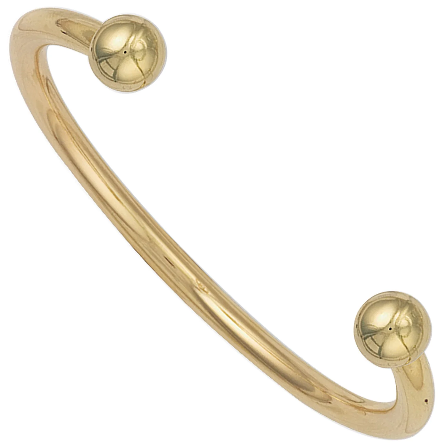Yellow Gold Ladies / Gents 5mm Solid Torque Bangle - 9ct Gold - Image 2