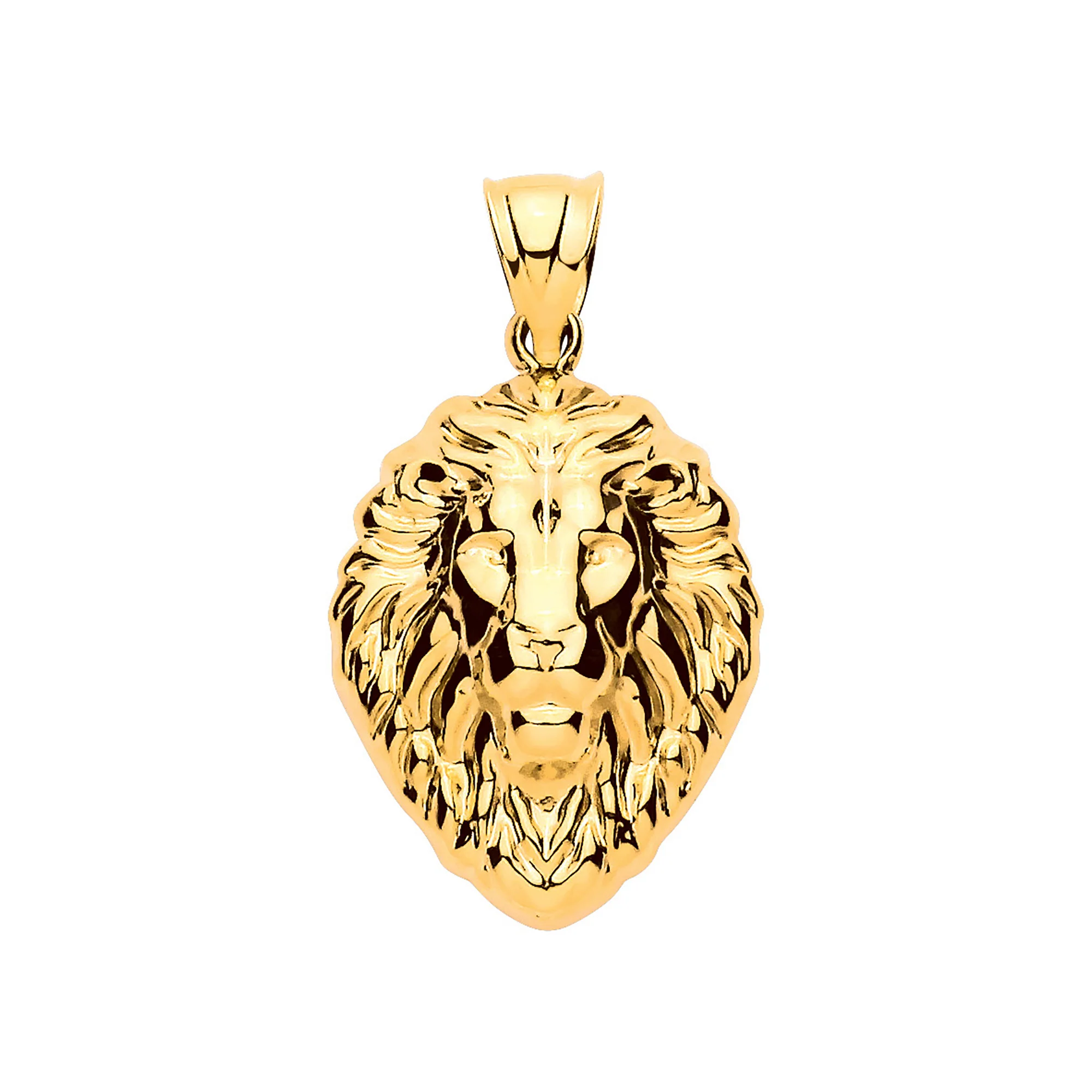 Yellow Gold Lion Head Pendant - 9ct Gold - Image 2