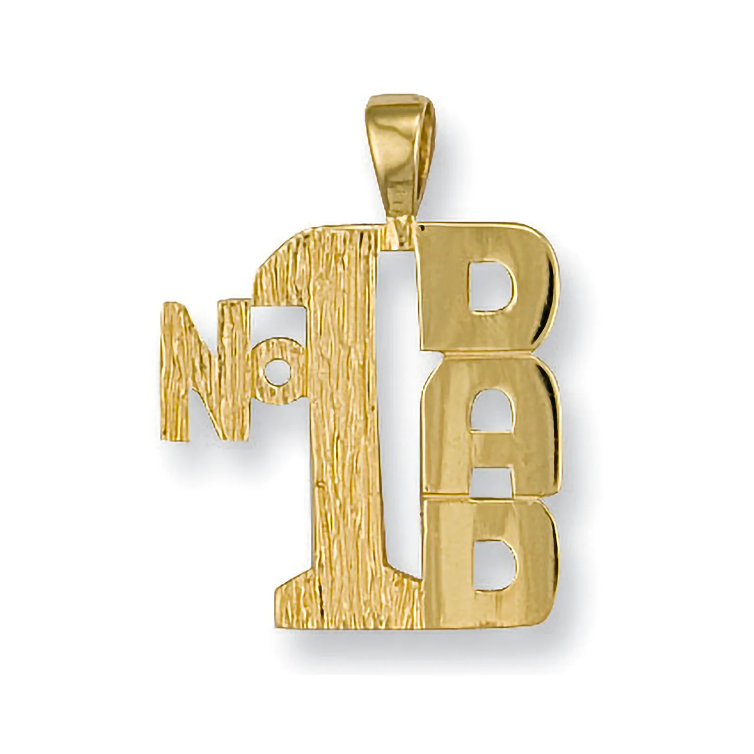 Yellow Gold No:1 Dad Pendant - 9ct Gold - Image 2
