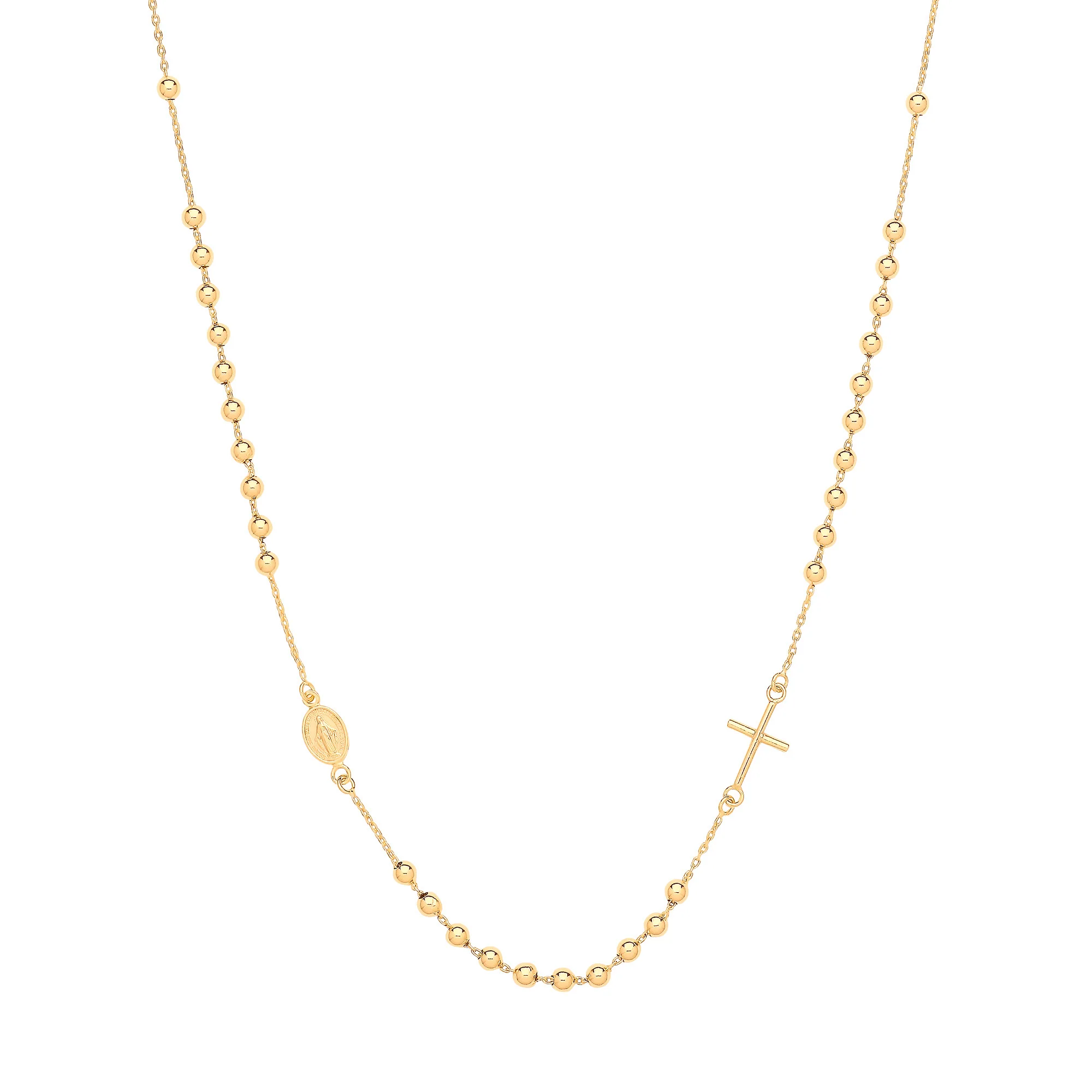 Yellow Gold Rosary Beads 18" (46cm) - 9ct Gold - Image 2