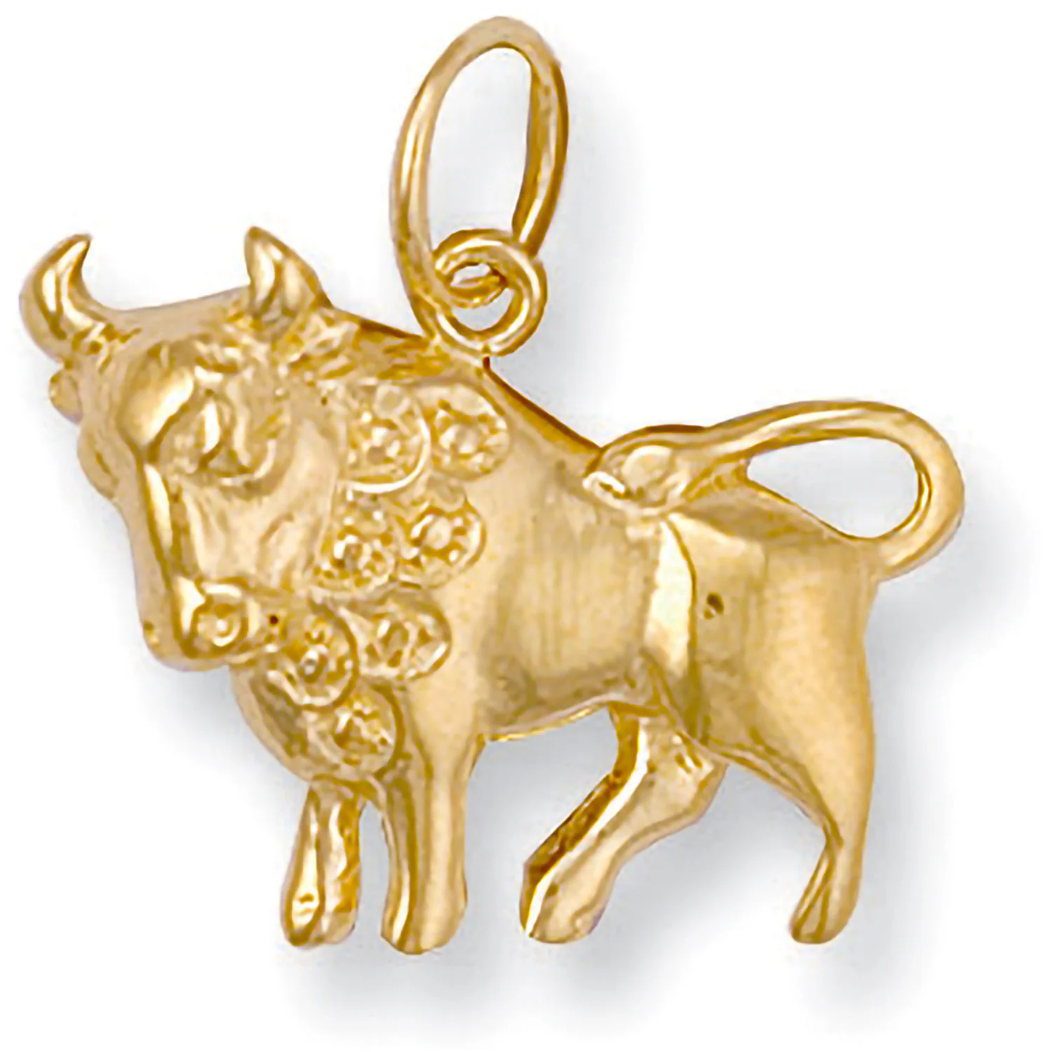 Yellow Gold Tauras Zodiac Pendant - 9ct Gold - Image 2