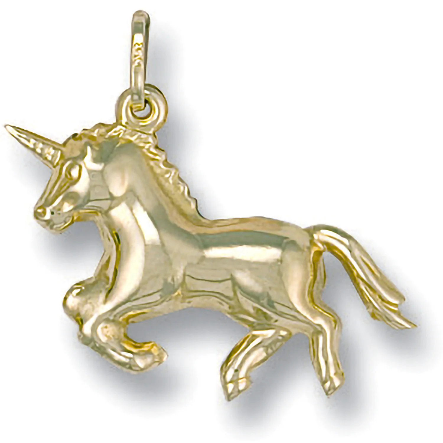Yellow Gold Unicorn Pendant - 9ct Gold - Image 2