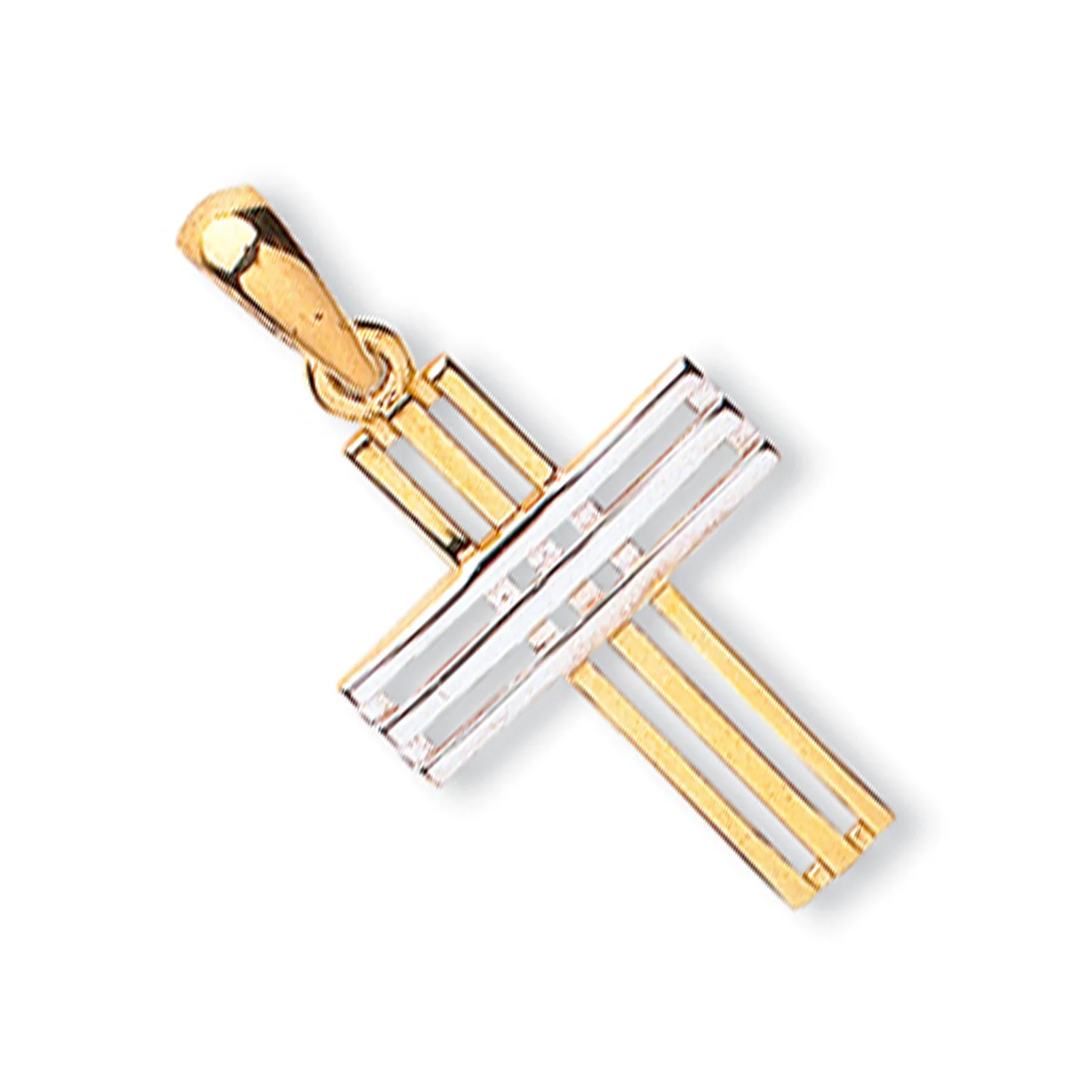 Yellow & White Gold Fancy Cross - 9ct Gold - Image 2